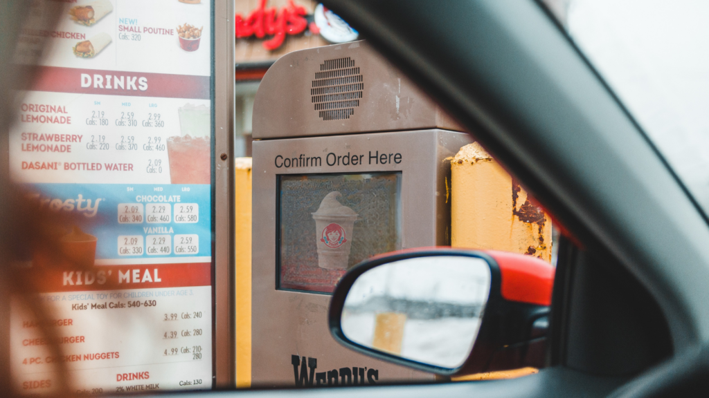 Wendy's Drive Through promoting the Frosty